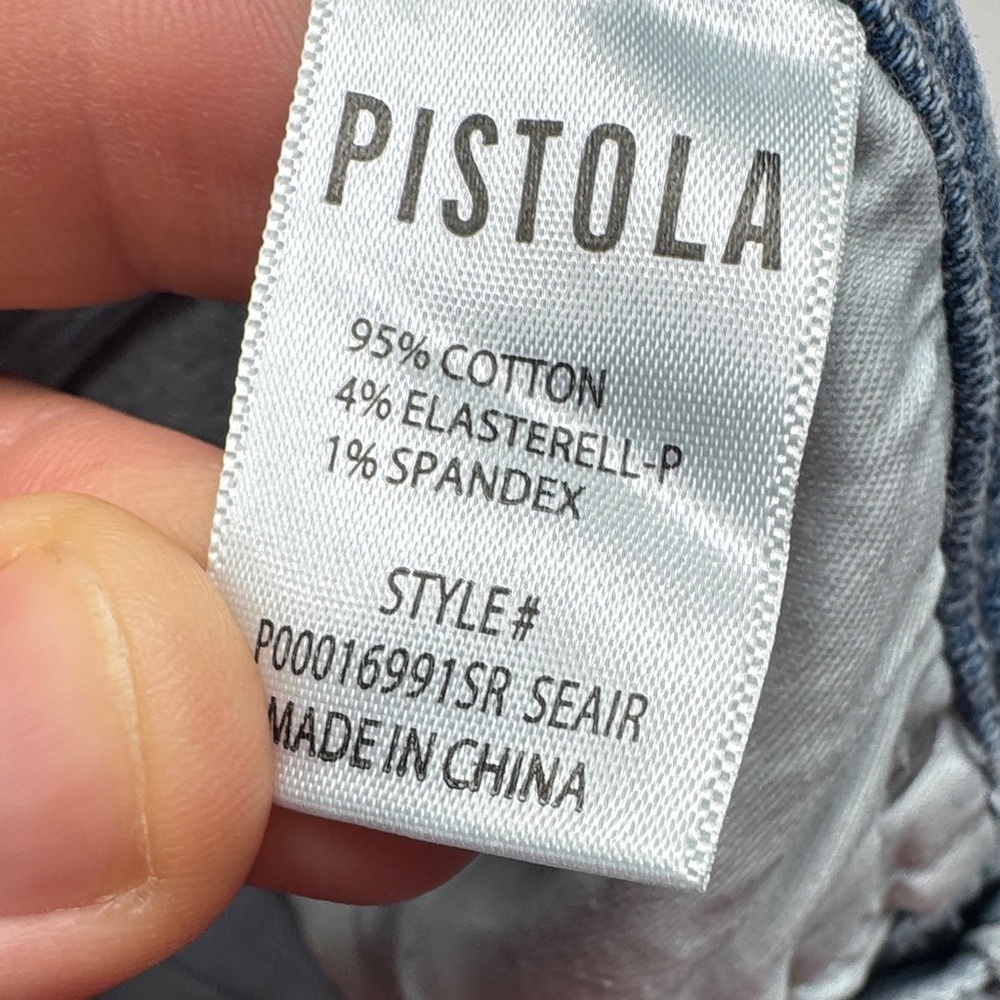pistola Pale Blue Straight Leg Jeans size 28 denim pants light wash stretchy - Picture 7 of 9
